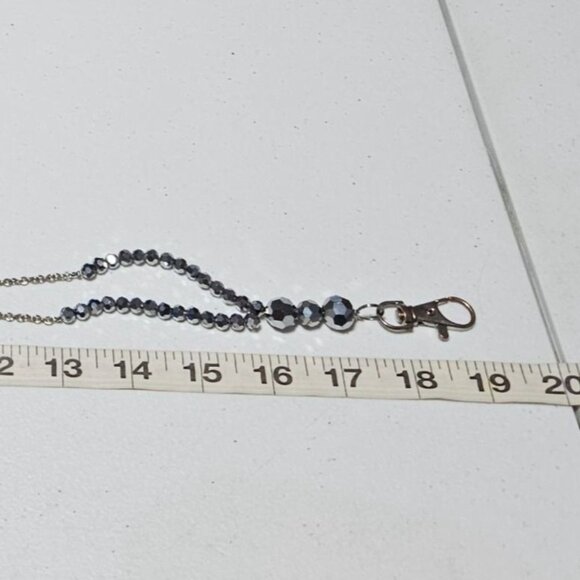 Elegant Faceted Black Silver Beaded Chunky Chain Necklace Fashion Jewelry Women - Picture 10 of 10